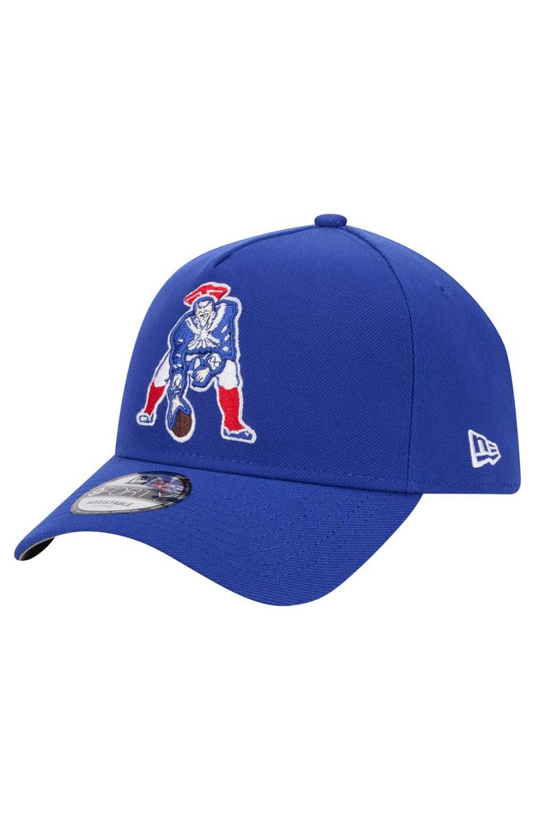 New Era Men's New Era  Royal New England Patriots A-Frame 9FORTY Adjustable Hat, Main, color, 
