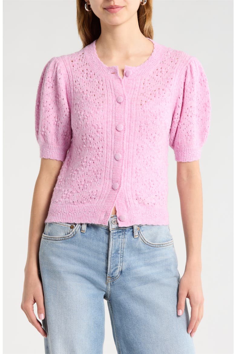 Kaydence Bobble Stitch Cardigan, Alternate, color, PINK