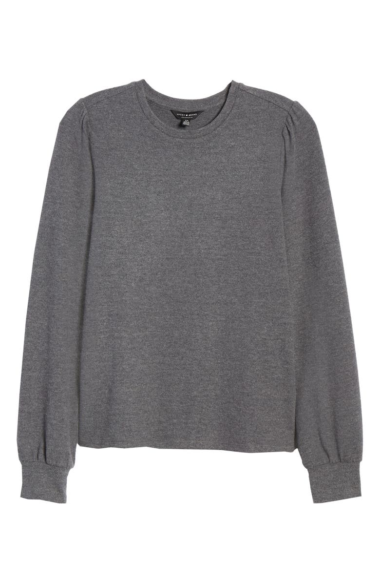 Lucky Brand Cloud Jersey Femme Sleeve Sweater, Alternate, color,