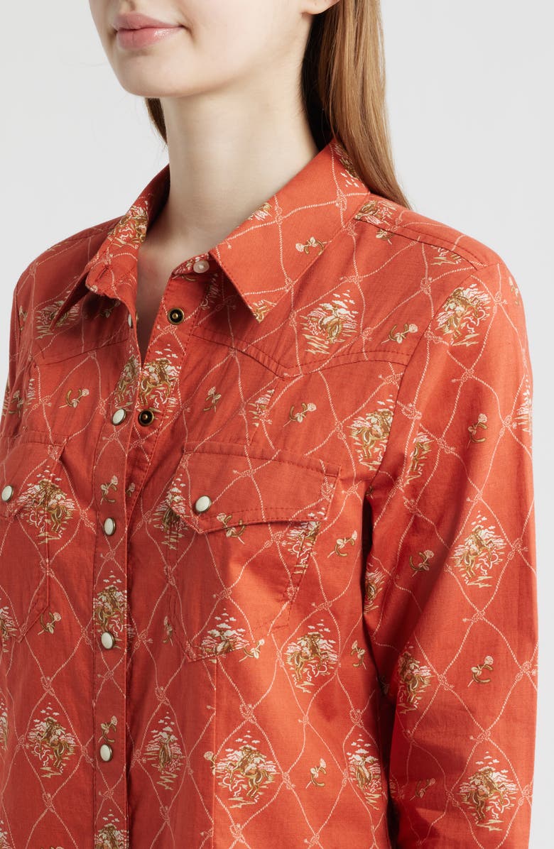 Pendleton Gambler Print Long Sleeve Shirtdress, Alternate, color, Adobe Lattice