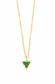 Bony Levy El Mar 18K Yellow Gold Emerald Triangle Pendant Necklace