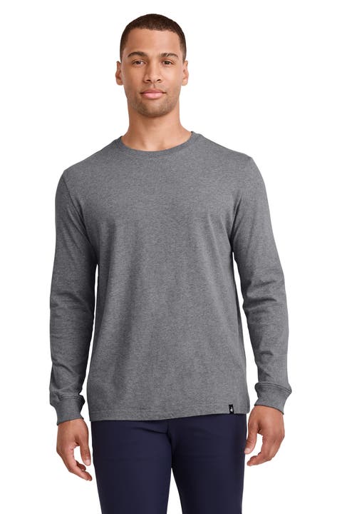 Men's 100% Cotton Legacy Long Sleeve Crew Neck T-Shirt