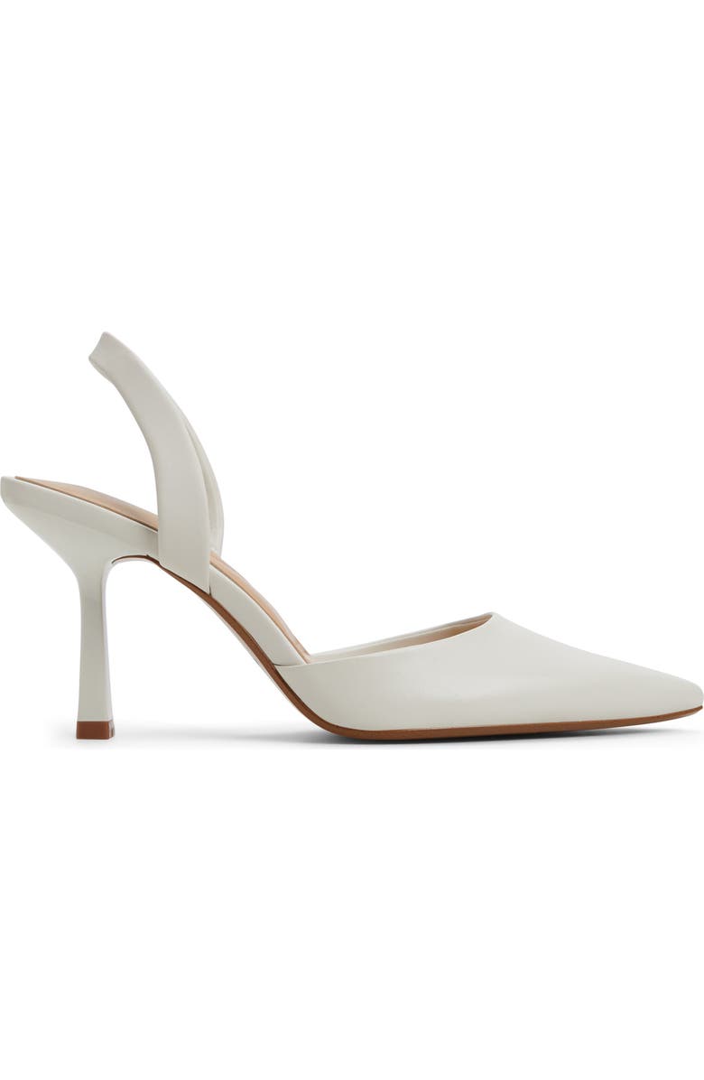 ALDO Brusanti Pointed Toe Slingback Pump, Alternate, color, White