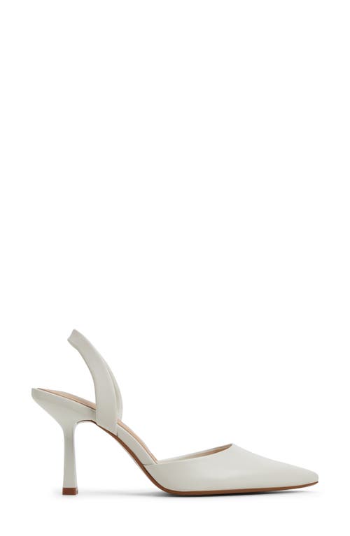 Aldo Brusanti Pointed Toe Slingback Pump In White