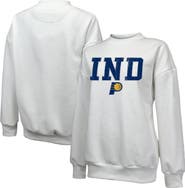 Majestic Threads Women's Majestic Threads White Indiana Pacers Classic Tri-Blend Pullover Sweatshirt
