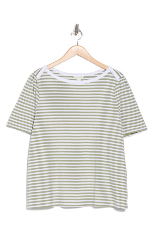 CASLON CASLON® STRIPE ENVELOPE NECK KNIT TOP 