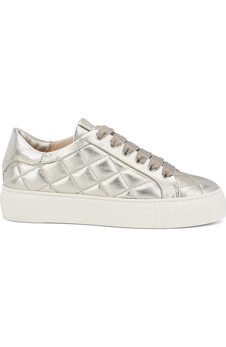 AGL Eva Leather Sneaker, Alternate, color, Platinum Leather