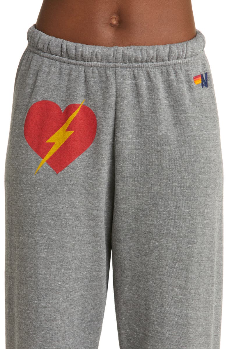 Aviator Nation Bolt Heart Cotton Blend Joggers, Alternate, color, 