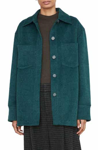 Oversize Cotton Blend Shirt Jacket