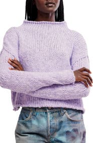 Free People Opal Roll Neck Crop Sweater