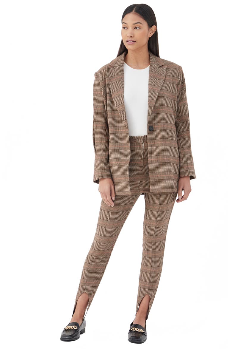 Bartlett Check Oversize Blazer, Alternate, color, BROWN CHECK