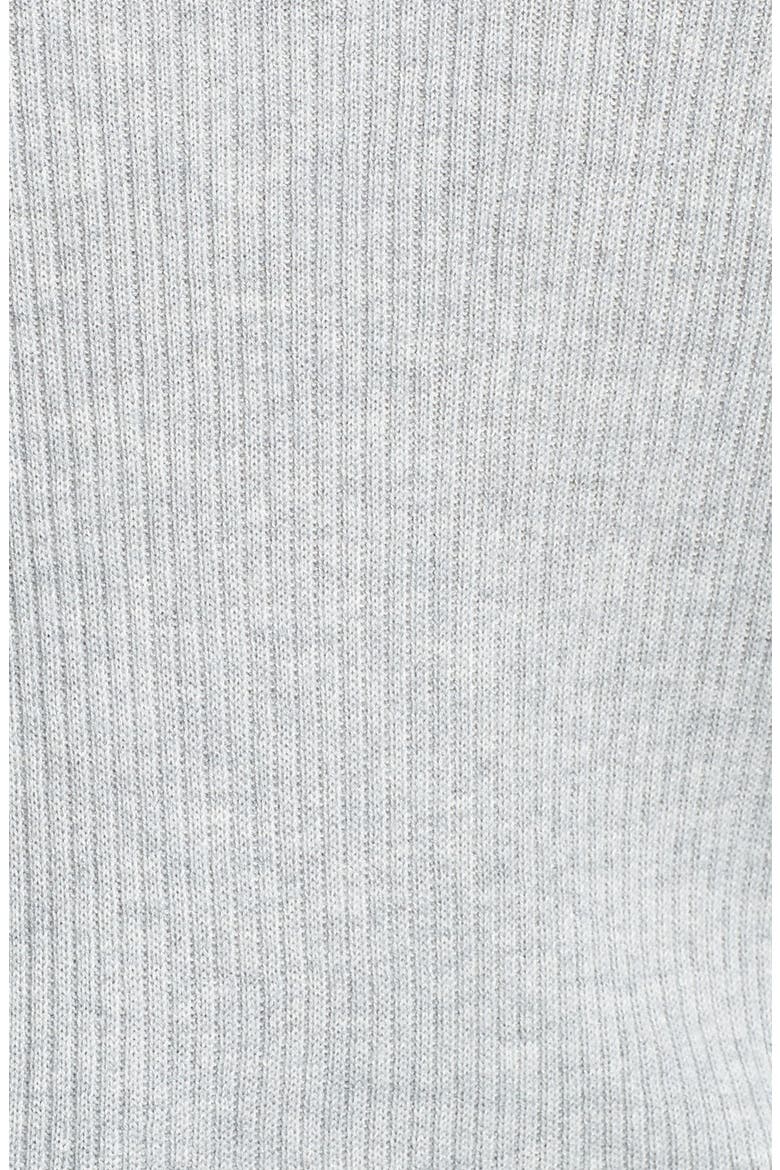 Zip Detail Ribbed Sweater, Alternate, color, HEATHER GREY