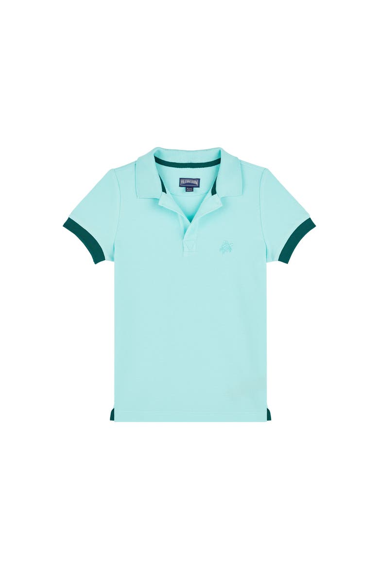 Kids' Cotton Solid Polo, Main, color, LAGON