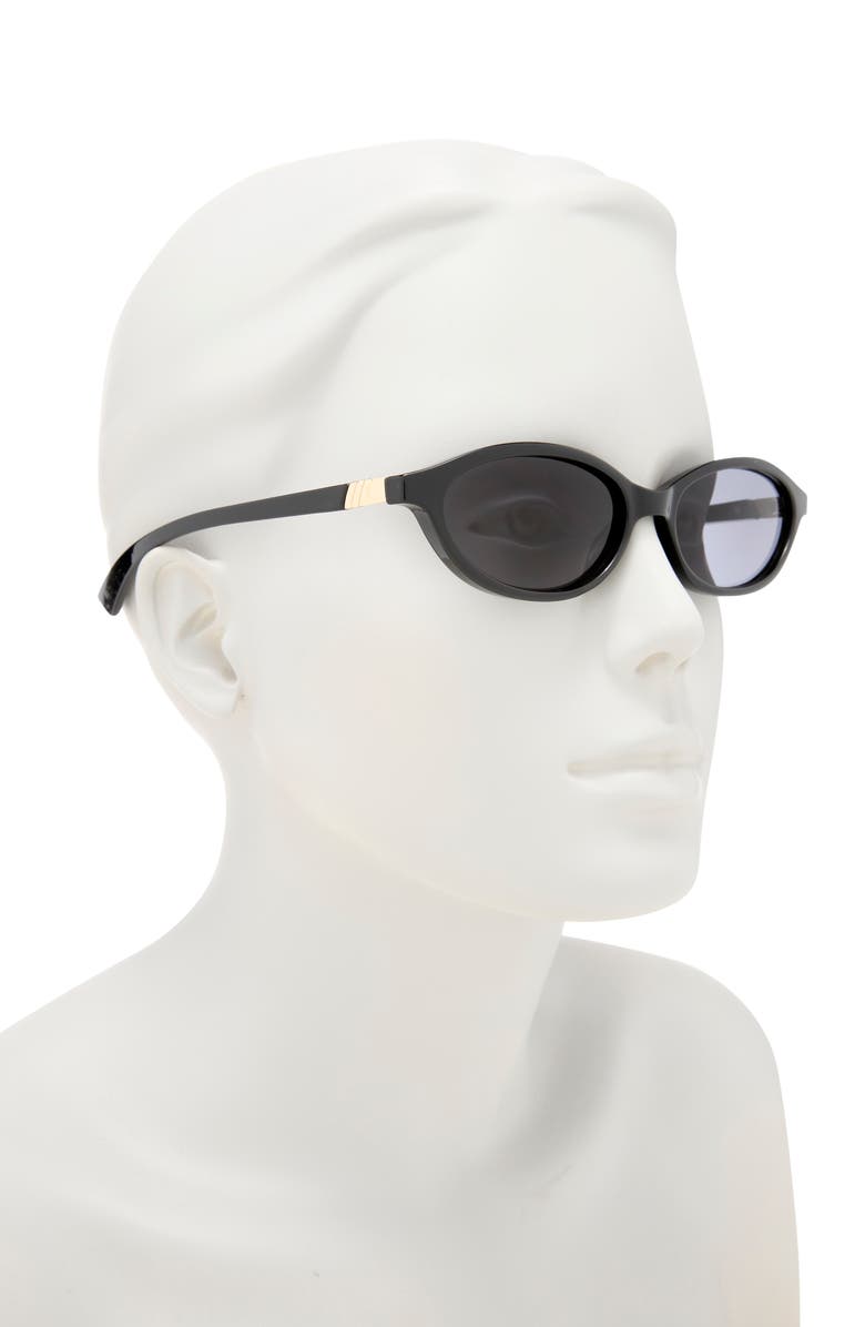 Le Specs Duskfall 55mm Oval Sunglasses, Alternate, color, Black / Smoke Mono