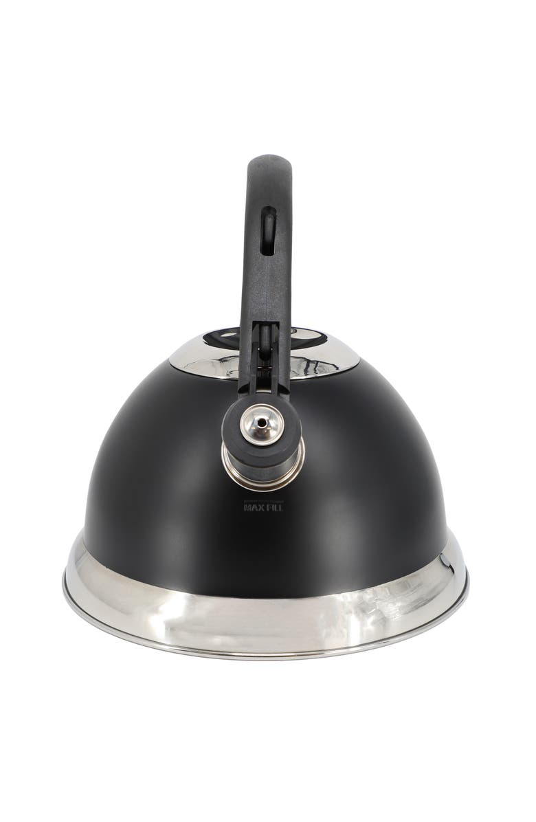 Mr. Coffee Clarefield 2.4 Quart Stainless Steel Whistling Tea Kettle, Alternate, color, Black
