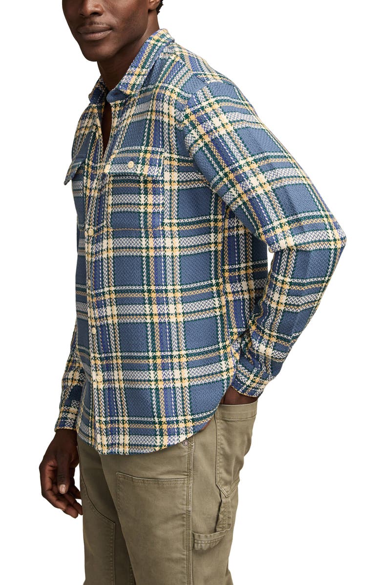 Lucky Brand Plaid Flannel Utility Shirt, Alternate, color, Blue Plaid