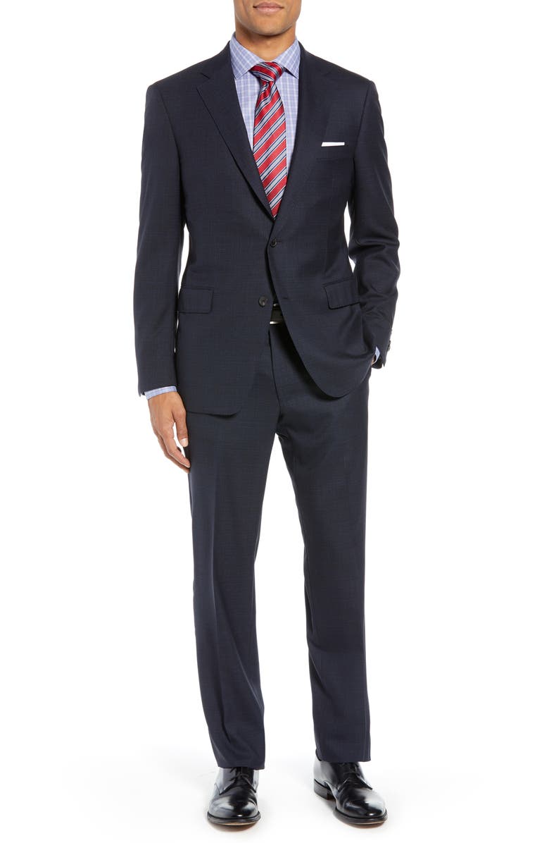Samuelsohn Classic Fit Solid Wool Suit, Main, color,