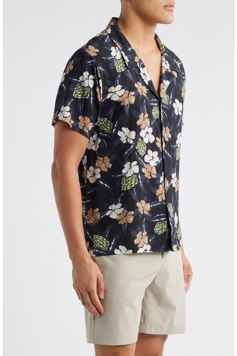 Beach Camp Shirt, Alternate, color, BLACK