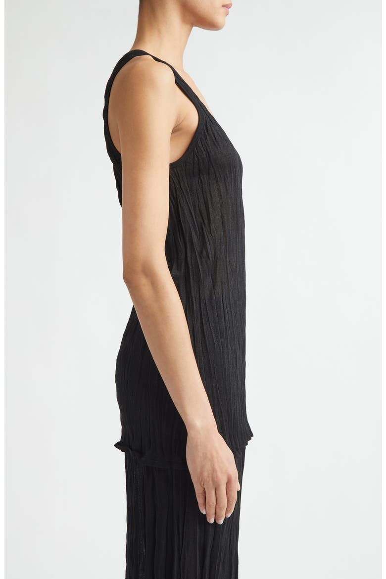 Crinkled Sweater Tank, Alternate, color, BLACK