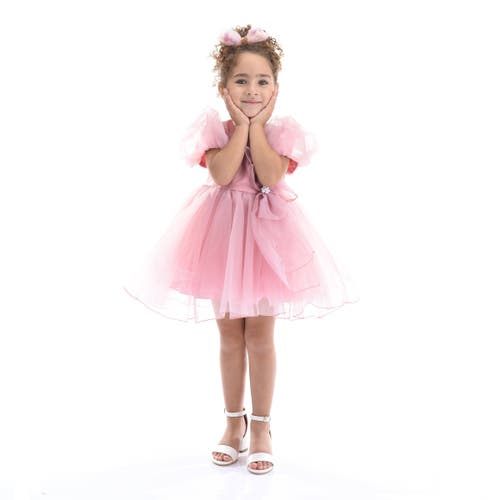 Tulleen Bow Organza Dress In Raspberry