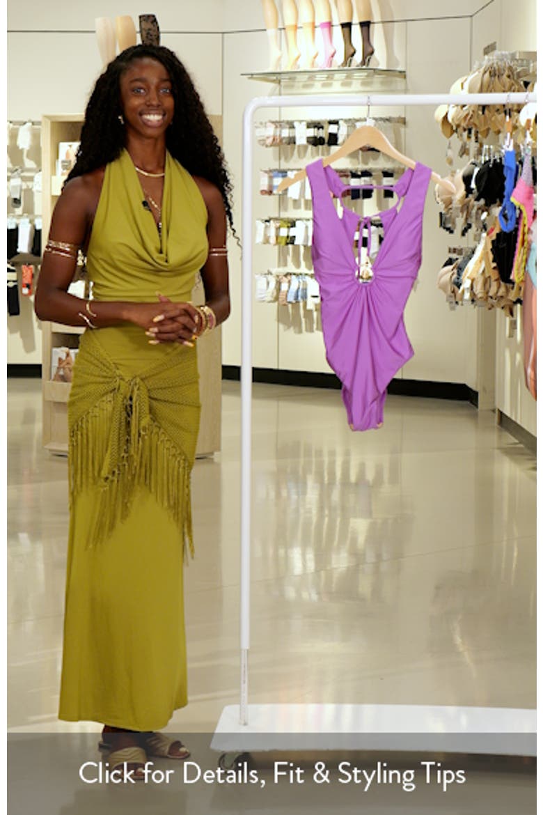 Solids Plunge One-Piece Swimsuit video