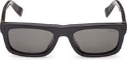 ZEGNA 55mm Round Sunglasses