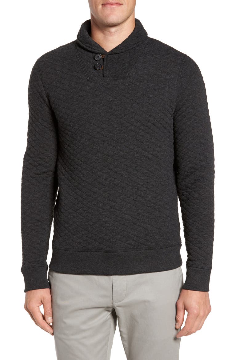 Shawl Collar Pullover, Main, color, BLACK