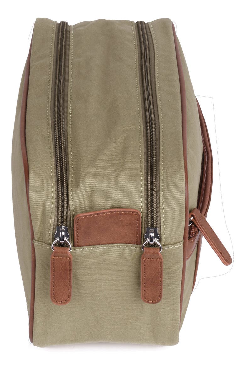 Double Zip Travel Kit, Alternate, color, OLIVE