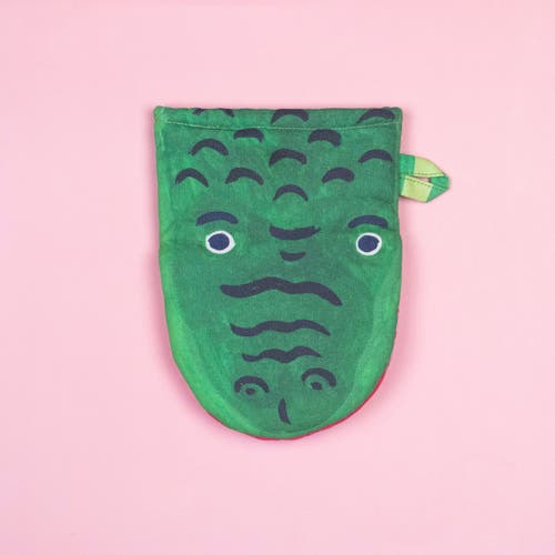 Supra Endura Organic Cotton Alligator Oven Mitt In Green