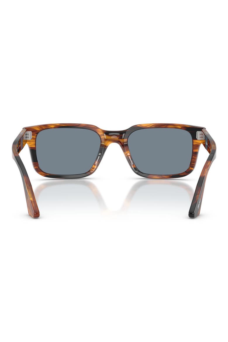53mm Rectangular Sunglasses, Alternate, color, STRIPED BLACK / BROWN