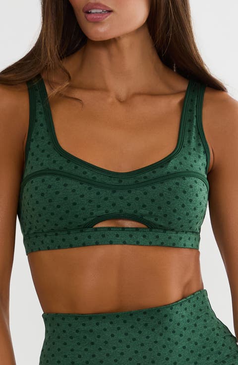 Moxie Polka Dot Sports Bra