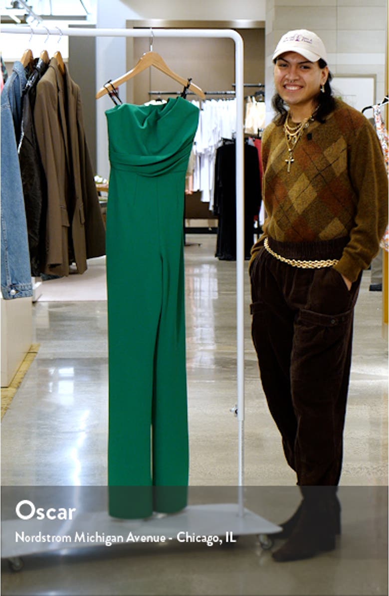 Strapless Crepe Jumpsuit, sales video thumbnail