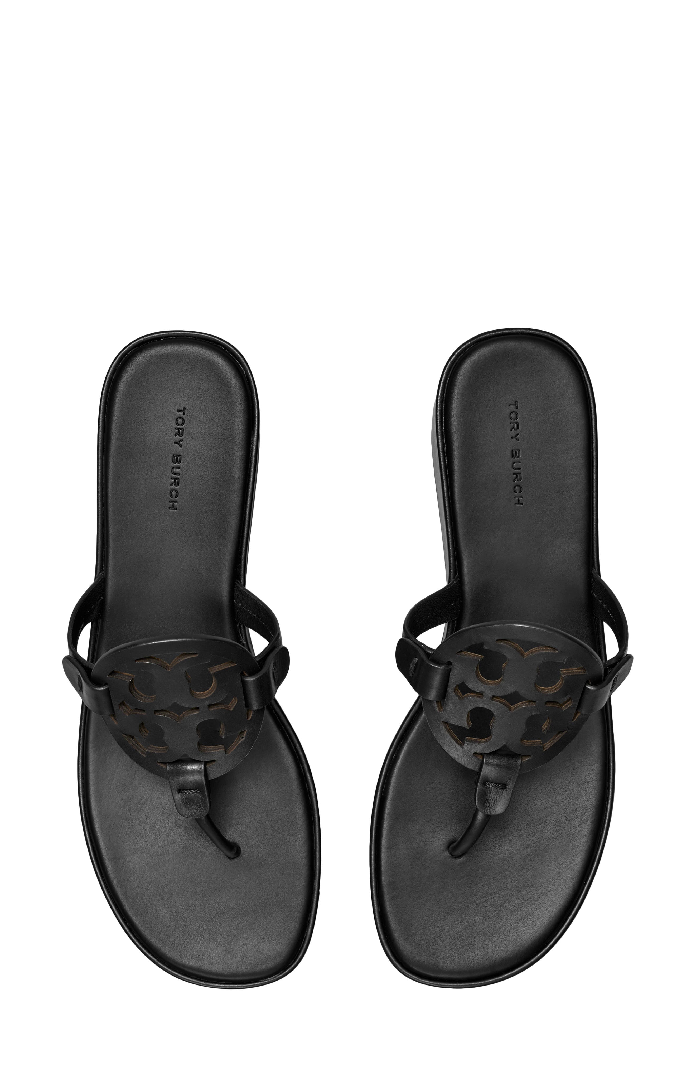 Tory Burch Miller Platform Wedge Flip Flop, Alternate, color, Perfect Black