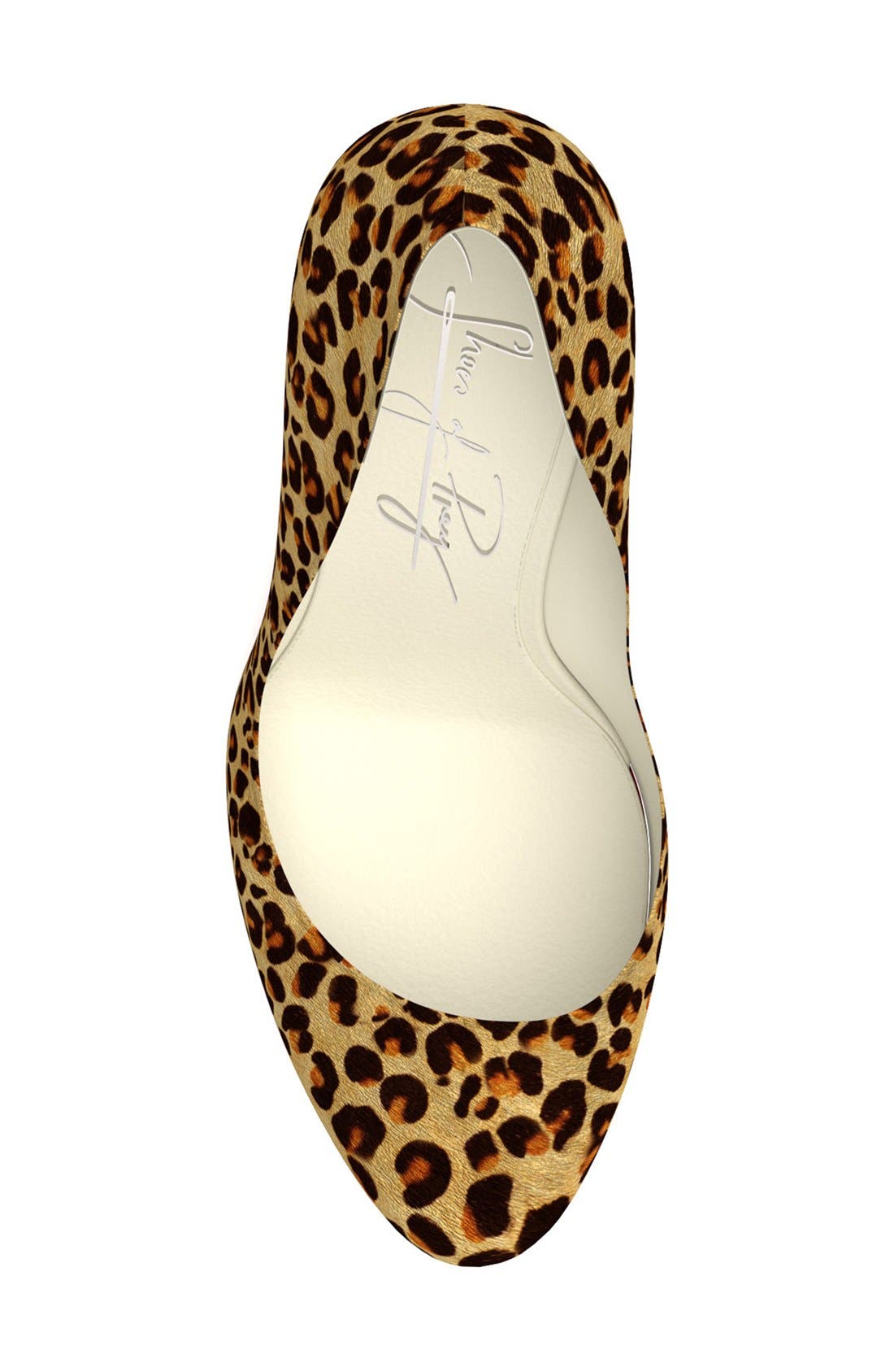 Shoes of Prey Leopard Genuine Calf Hair Wedge Pump, Alternate, color, 