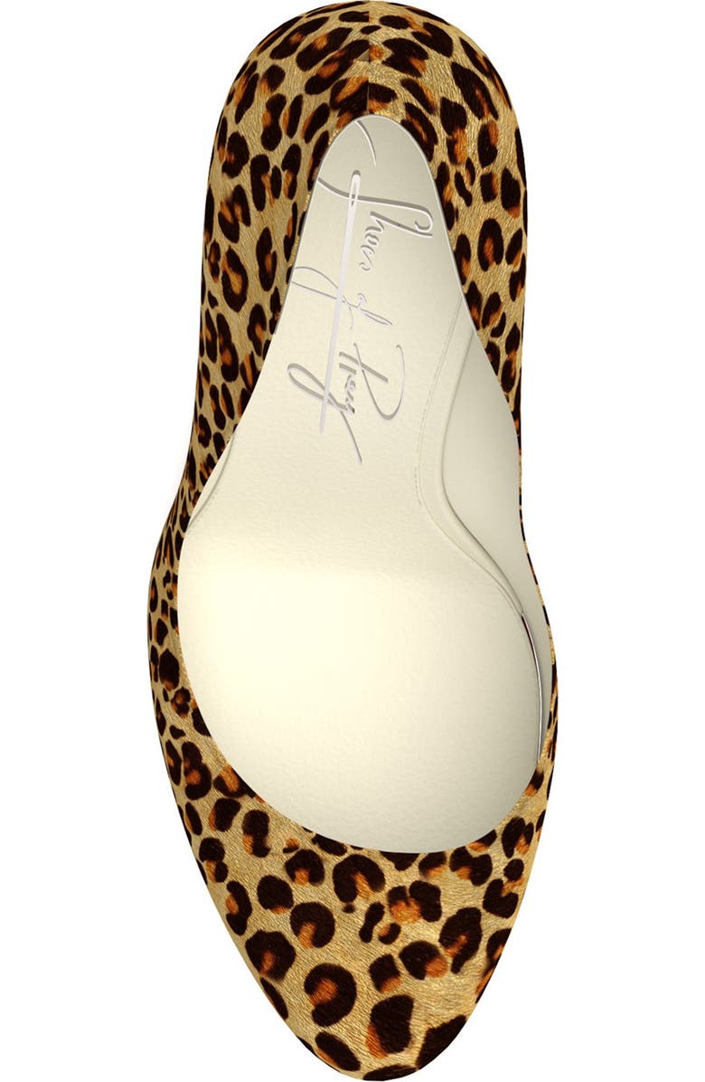 Shoes of Prey Leopard Genuine Calf Hair Wedge Pump, Alternate, color,