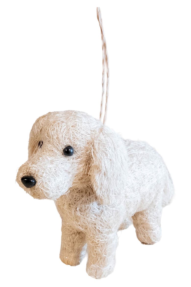 Labrador Handwoven Ornament, Alternate, color, WHITE