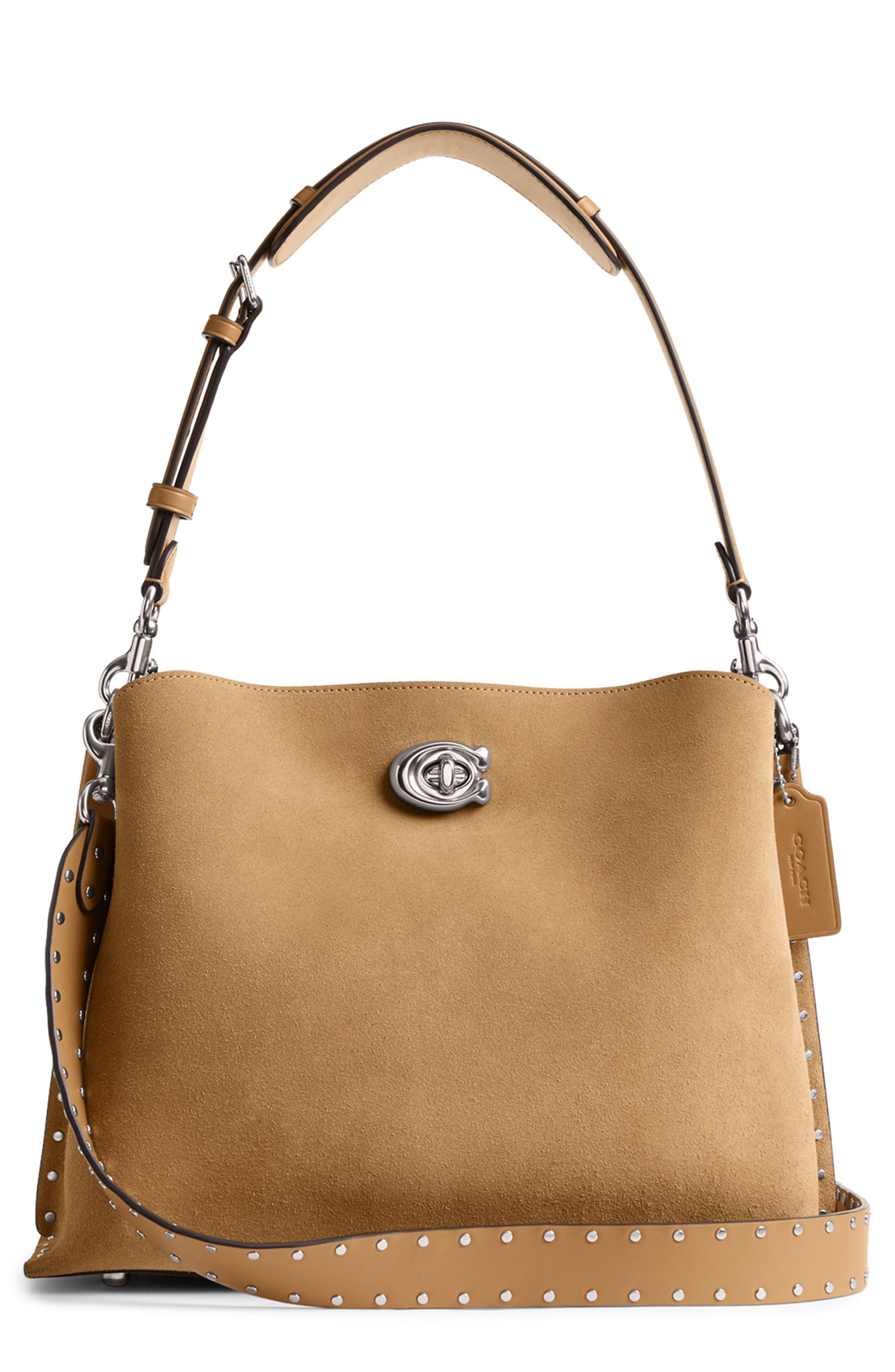 COACH Willow Suede Shoulder Bag, Main, color, 
