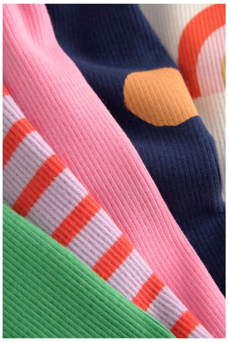 Kids' Rib Assorted 5-Pack Long Sleeve Top, Alternate, color, MULTI