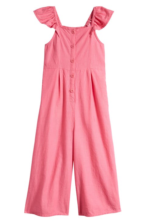 Kids' Flutter Sleeve Cotton Romper (Toddler, Little Kid & Big Kid)