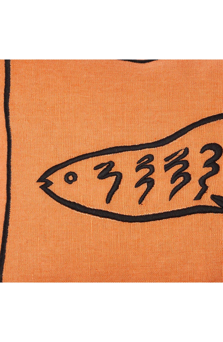 The Conran Shop Fish Under the Sea Embroidered Accent Pillow, Alternate, color,