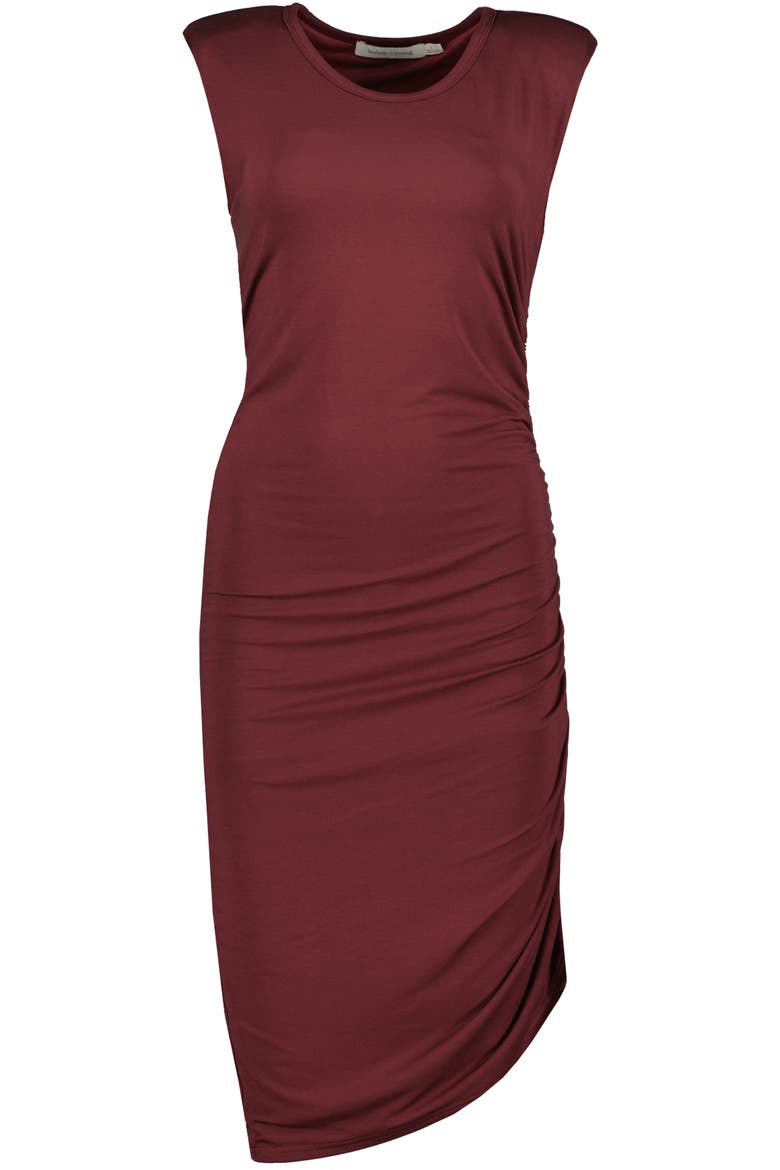 Alex Side Ruched Midi Dress, Alternate, color, Cassis