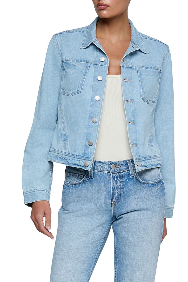Celine Denim Trucker Jacket, Main, color, FONTANA