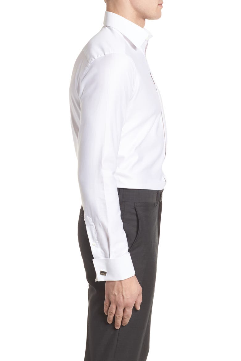 Slim Fit Tuxedo Shirt, Alternate, color, WHITE
