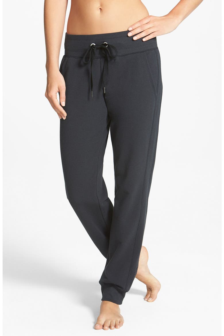 Low Rise Skinny Fleece Sweatpants, Main, color, BLACK