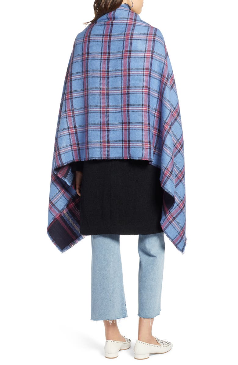 Halogen<sup>®</sup> x Atlantic-Pacific Plaid Double Sided Blanket Wrap, Alternate, color, 