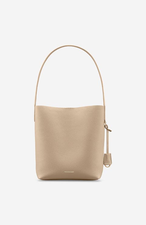 Leather Bucket Soft Tote
