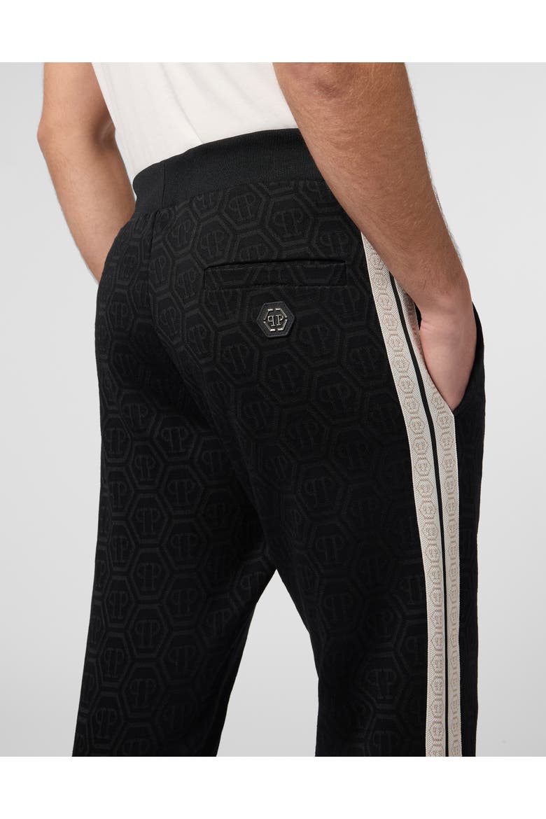 Tracksuit Joggers Jacquard Monogram Men, Alternate, color, black