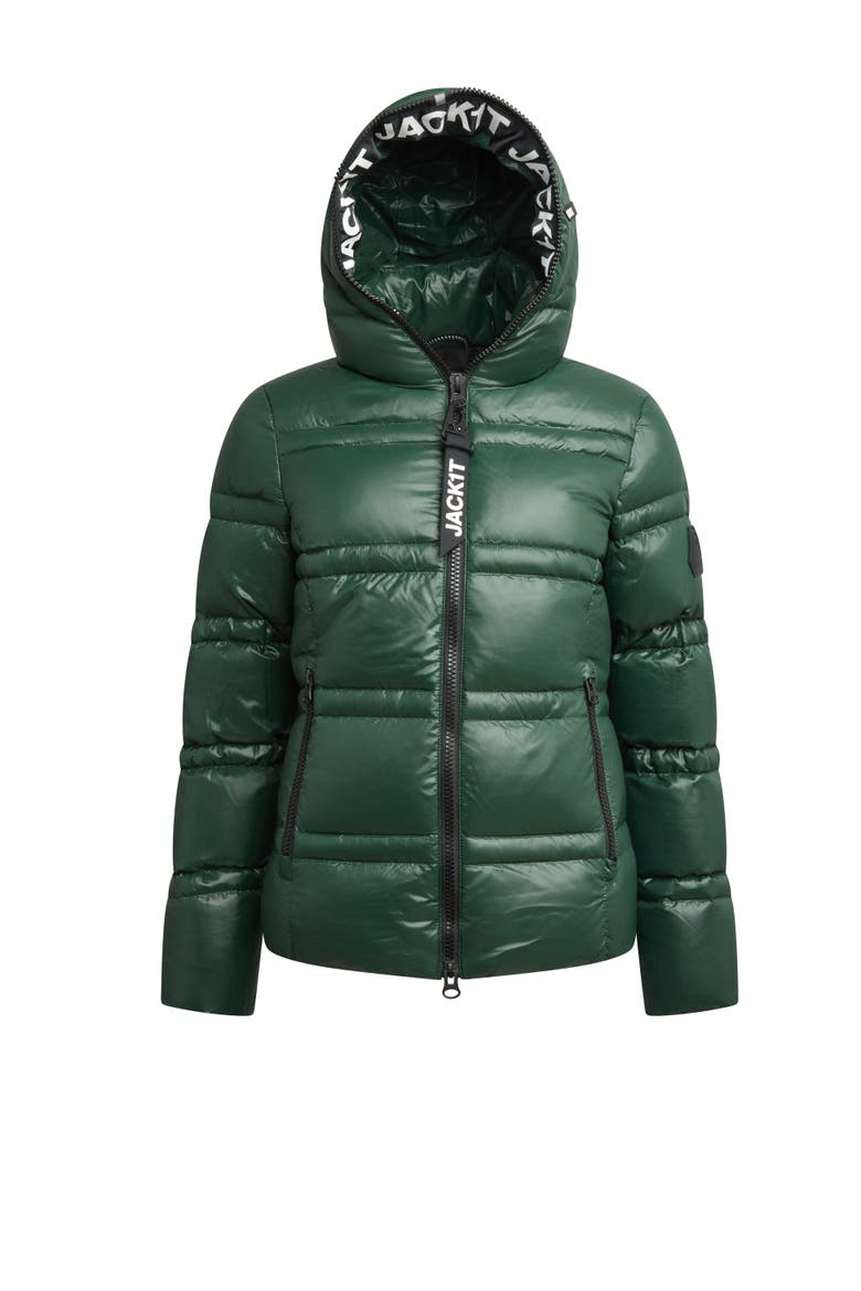 R4D Tramline Racer Hooded Puffer Jacket, Alternate, color, EMERALD/BLACK