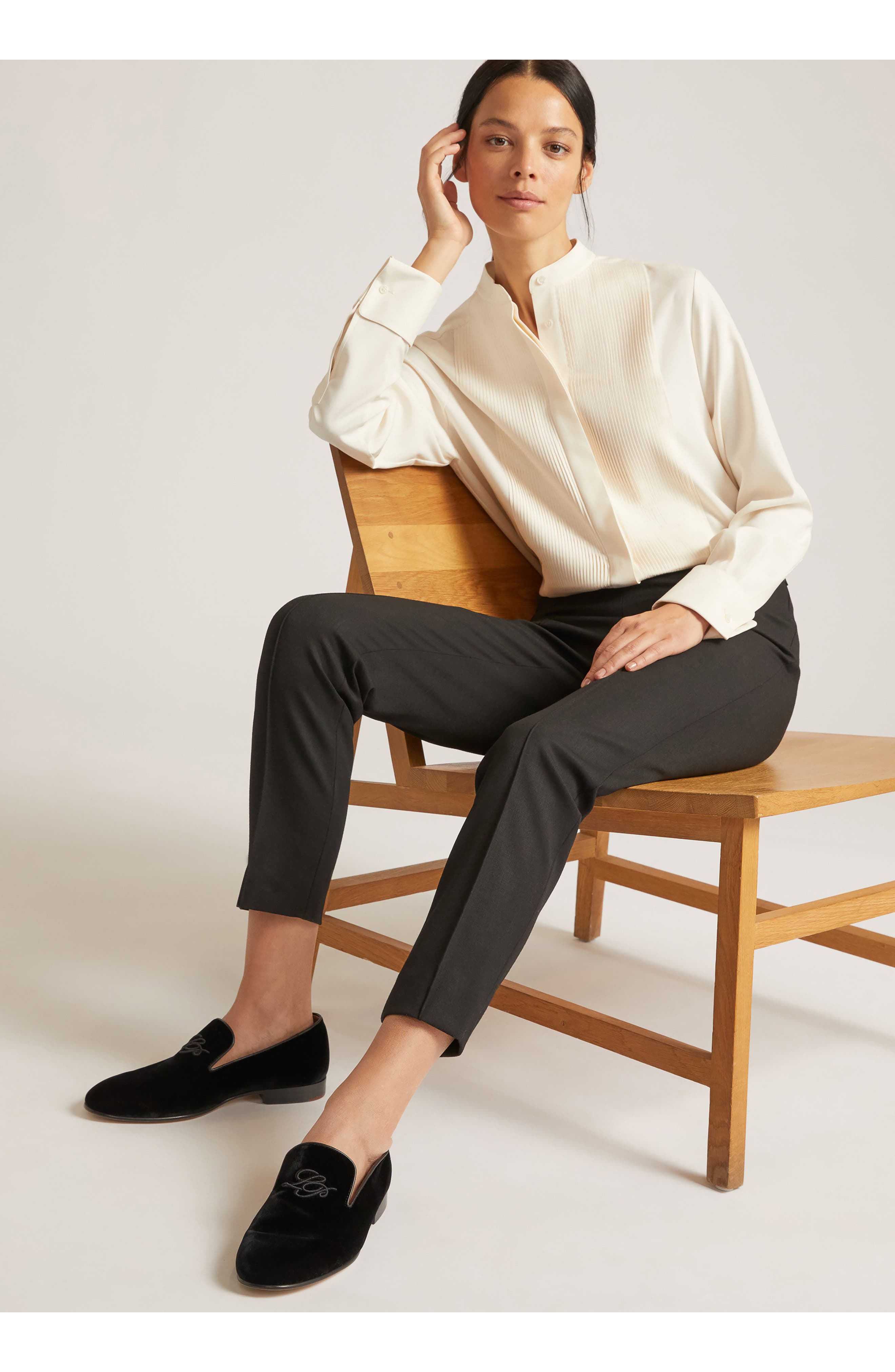 Loro Piana Logo Anagram Smoking Slipper, Alternate, color, 