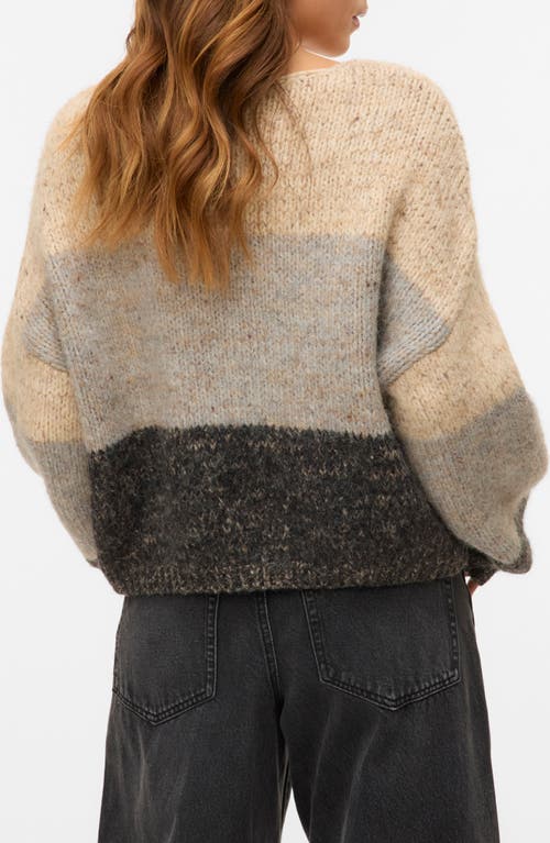 Vero Moda Jenna Colorblock Boatneck Sweater In Multi